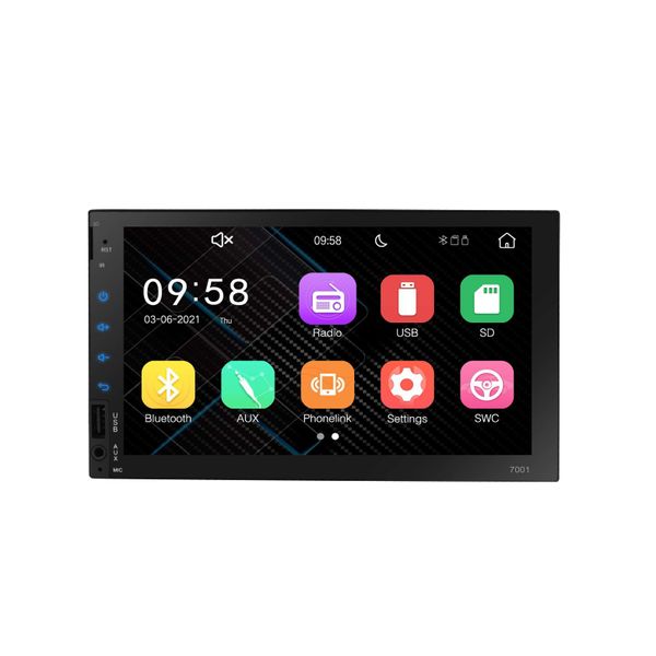 Двойное DIN CAR Stereo Radio FM Audio Bluetooth MP5 Player USB Multimedia Radio с бесплатной поддержкой USB/SD -карты