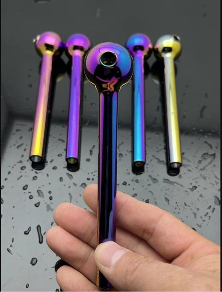 Cachimbo de cachimbo de cachimbo de cachimbo colorido cor cl￡ssico de cor de spray de cor de spray mini vidro de vidro