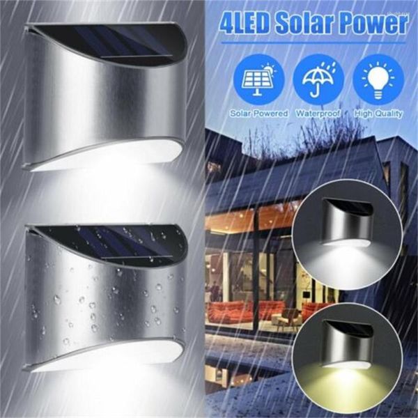 Escada de lâmpada de parede externa luz solar Material de aço inoxidável para jardim fora do pátio decorativo à prova d'água