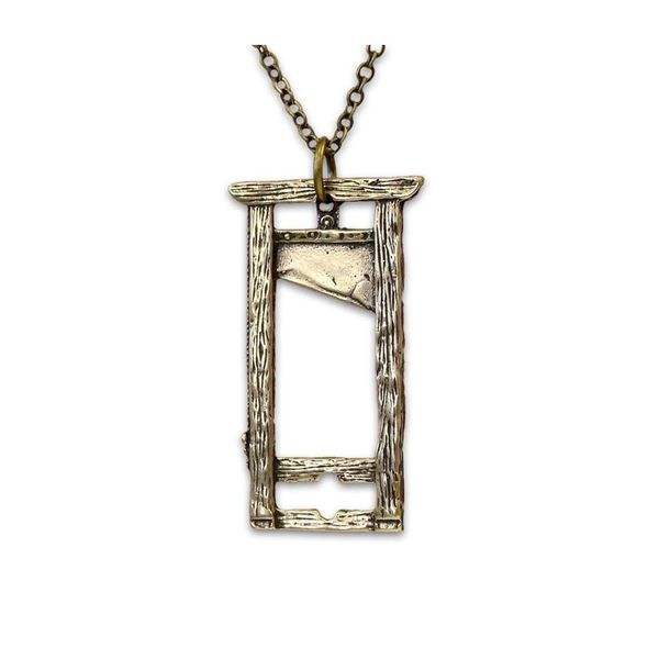 Perlenketten Antike Bronze Sier Guillotine Französische Gothic Anhänger Halskette Yzedibleshop Drop Delivery Schmuck Anhänger Dhquy