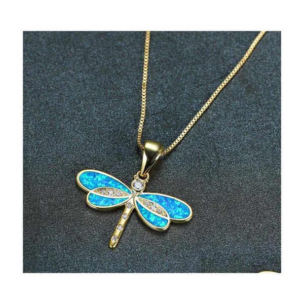 Colares pendentes Colar Casual de Dragonfly para Mulheres Ins Ins Insegas Vipjewel Droga Pingente Dhq7m