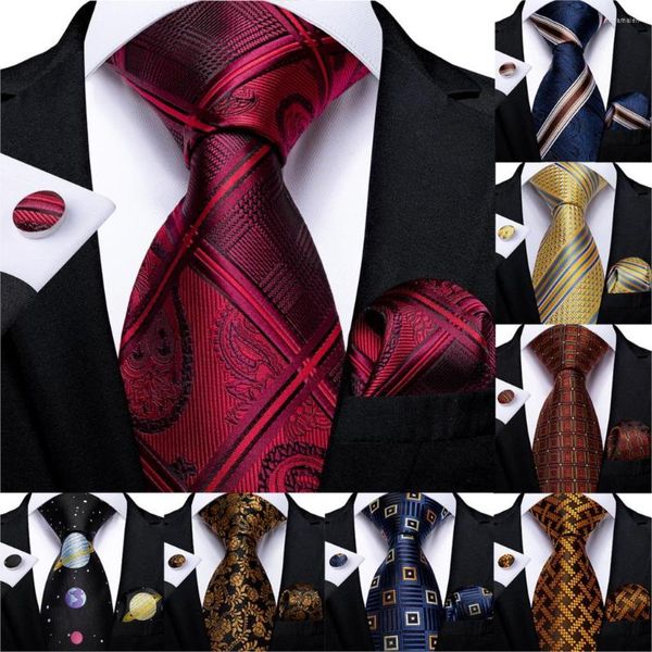 Fliegen Qualität Männer Krawatte Rotwein Blau Gestreifte Seide Hochzeit Für Einstecktuch Manschettenknopf Geschenkset DiBanGu Fashion Design Business