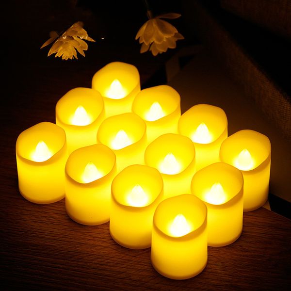 24 Stück LED Wave elektronische flammenlose Kerzen Lichter Lampe Batterielicht für romantischen Heiratsantrag