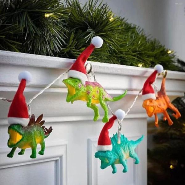 Stringhe Batteria Luci natalizie per esterni LED Dinosaur String Room Decor per ragazzi al coperto