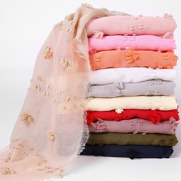 Schals Frauen Casual Voile Sheer Weiche Lange Schal Einfarbig Schal Polyester Stoff Halstuch Hijab Kopftuch Weibliche Foulard