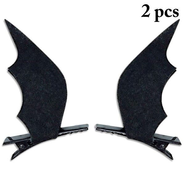 Accessori per capelli 2 pezzi ali di pipistrello Mini forcine per ragazze Clip per fermaglio per Halloween Copricapo per feste Novità per donna Accessorio Cosplay Goccia