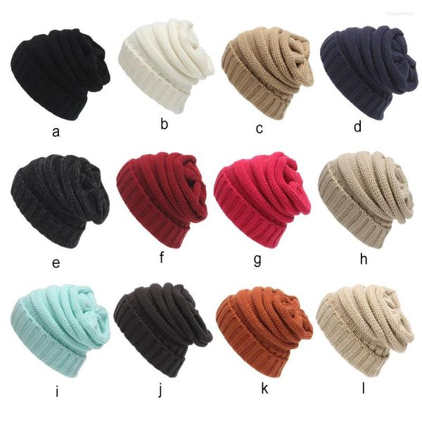 Boinas de chapéu de gorro simples Caps casuais masculino Mulheres tricotaram a cabeça do inverno, mantendo a mão-de-cabeça para o ar livre de desgaste branco