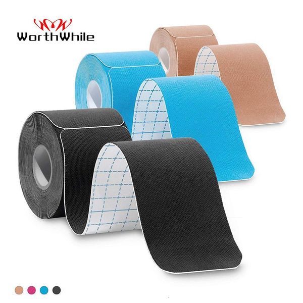 Knöchelstütze WorthWhile, 5 cm, 5 m, vorgeschnittenes Kinesiologie-Tape, sportliche Erholung, elastische Muskelschmerzlinderung, Knieschoner, Fitness, Sportschutz, 230204