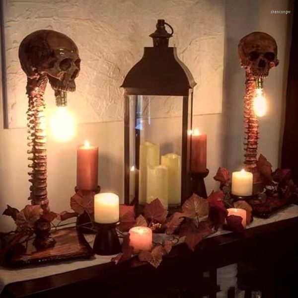 Tischlampen Halloween Horror Licht handgemachte Statue 3D LED Lampe Dekor Schreibtisch Harz Material AG11 22 Drop