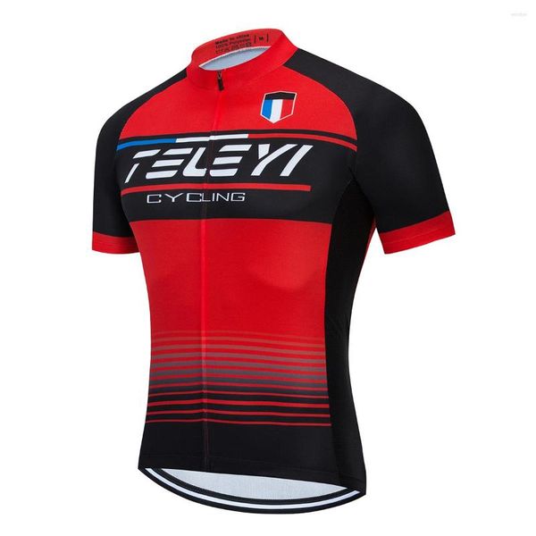 Yarış Ceketleri RCC Sky 2023 Bisiklet Takımı Erkekler Bisiklet Jersey Üstler/Kısa Kollu Giyim Yaz Stili MTB Gömlek