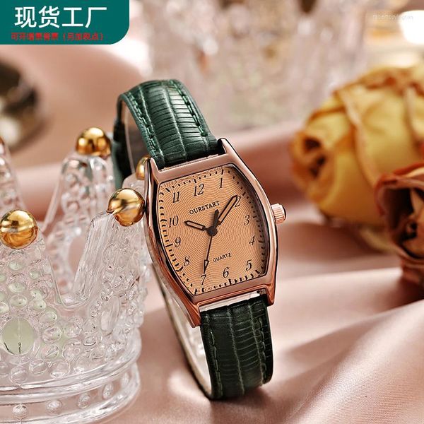 Нарученные часы Leo Shida INS Стиль винный бочонок часы для женской моды продают 2023