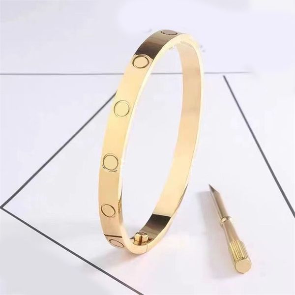 Bracciale a vite Love braccialetti di design di gioielli di lusso da donna braccialetti di design con fibbia in oro placcato oro argento diamanti moda uomo casual braccialetto di lusso per sposi