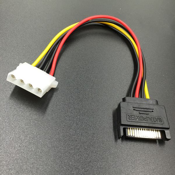 Разъем шнура SATA Power SAP -SATA к IDE Power Cable Serial Power Bord Line Line Line 15PIN MALE до Big 4PIN