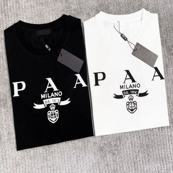 2024 Дизайнеры Мужская футболка для футболки черно-белая женская знаменитая бренда футболка с коротким рукавом женский хип-хоп