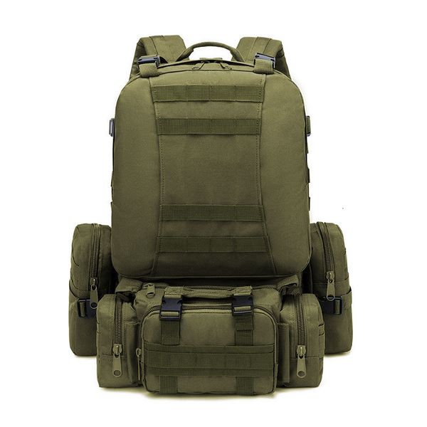 Mochila 50L Tactical Mens Militar 4 em 1Molle Sport Bag Outdoor Caminhadas Escalada Exército Camping Sacos 230204