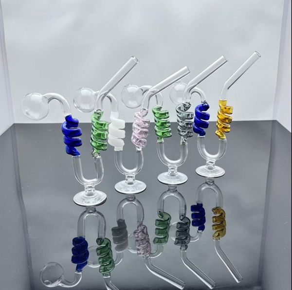 Shisha Rauchrohr farbenfrohe Metall Klassiker farbiger Glas Zigaretten -Set mit Basis