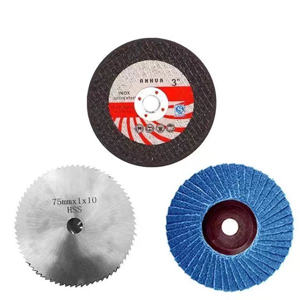 75mm Kesme Disk Açısı Öğütücü Düz Flep Taşlama Tekerleği Zımpara Pedleri Ahşap Metal Dairesel Testere Bıçağı Dremel Rotary Aletleri