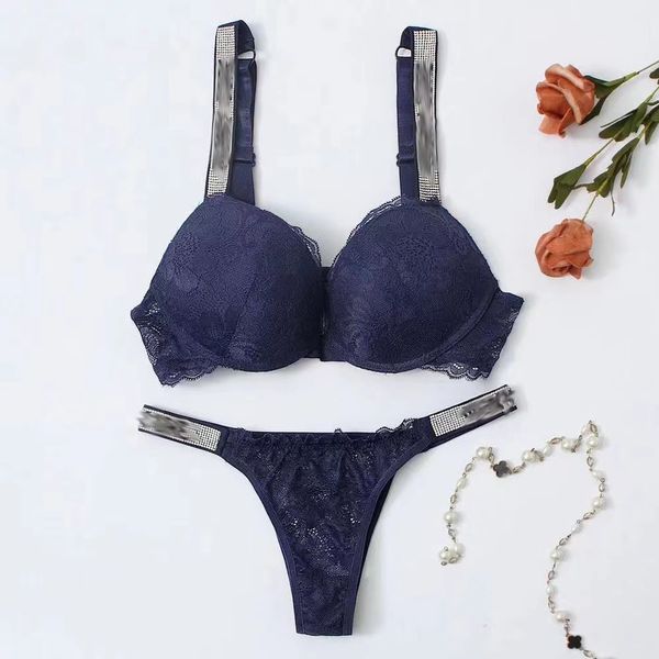 Set di mutandine reggiseno di cotone moda sexy per le donne Completo di reggiseno raccogliere set di reggiseni sexy biancheria di marca di lusso set sexy lettera stampata biancheria intima traspirante taglia 32a-38d