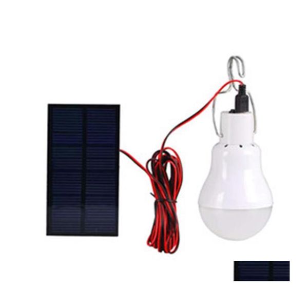 Luzes solares Luzes de LED alimentados LED BB Lampo port￡til Spotlight With 0,8W Painel para Caminhando Caminh￣o de Caminh￣o ao ar livre Drop DHKMD