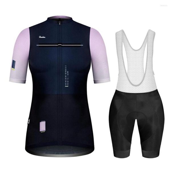 Racing Sets 2023 Sommer Atmungsaktive Fahrrad Kleidung Frauen Fahrrad Jersey Lätzchen Set Kleid Outdoor Sport Radfahren Kleidung Damen MTB Tragen