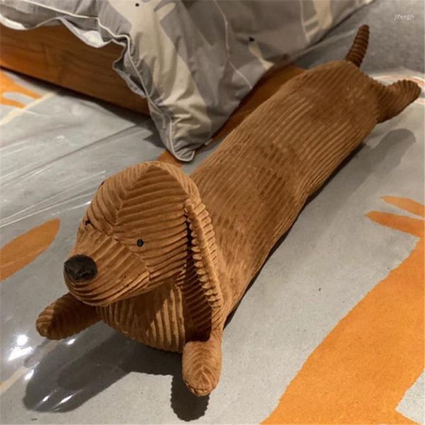 Cuscino 55-120 cm Amanti dei cani bassotto Bambola di peluche regalo per divano a gambe corte britannica carina marrone
