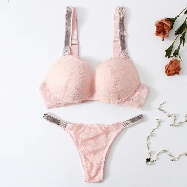 2023ss nuovi reggiseni per set laterale per donna Push Up biancheria intima sexy in cotone per ragazza Marchio di lusso regolabile Tre quarti lingerie sexy porno erotico Biancheria intima stampata con lettere