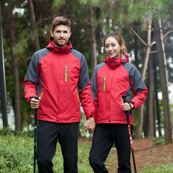 Jackets masculinos Spring Autumn Mulheres Mulheres de caminhada masculina de camping ao ar livre Campo de escalada para homens à prova d'água à prova de vento's