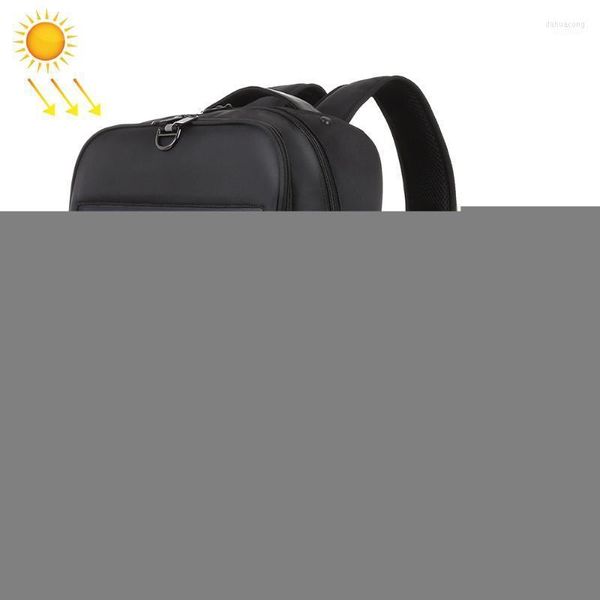 Borse da esterno Zaino solare Borsa per laptop alimentata a pannello da 14 W Resistente all'acqua di grande capacità con porta di ricarica USB esterna