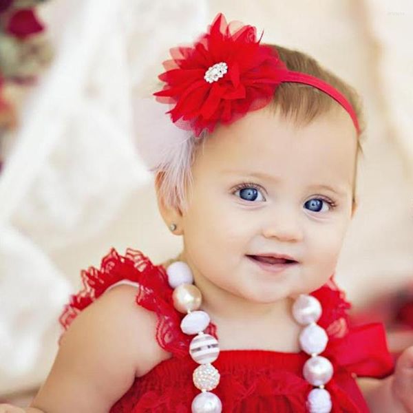 Haarschmuck 1 Stück Weihnachten Feder Baby Mädchen Stirnband Infant Born Kopfbedeckung Tiara Headwrap Geschenk Kleinkinder Verband