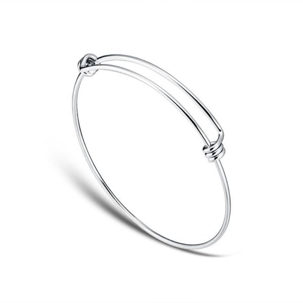 Bangle 50pcs 50 мм 55 мм 60 мм 65 мм толщиной 1,6 мм браслет из нержавеющей стали Расширяемая запястья оптом