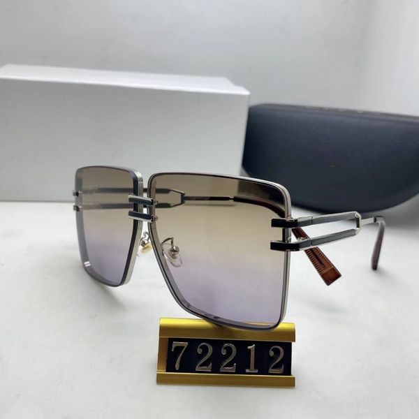 Top designer Occhiali da sole senza montatura di lusso per donna e uomo Occhiali da sole avvolgenti Occhiali da vista per esterni Occhiali da sole grandi quadrati Fashion Classic Lady Occhiali da sole Qualità 72212