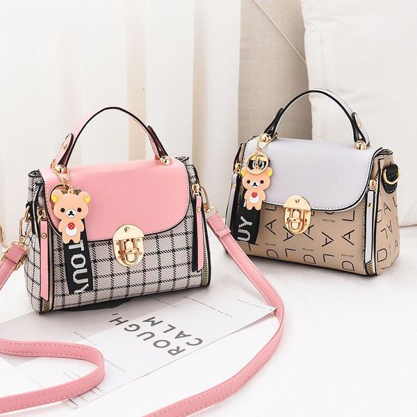 Borse da sera Spalla da donna Tipo carino PU Borsa diagonale per ragazze di alta qualità Abbinamento colori Borse piccole quadrate moda casualSera