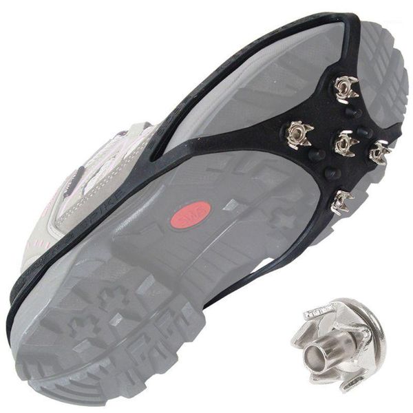 Klettern 10 stücke/20 stücke Anti Slip Eis Schnee Grip Nägel Wandern Boden Greifer Bergsteigen Schuhe Spikes Schnüre Schlingen und Gurtband1