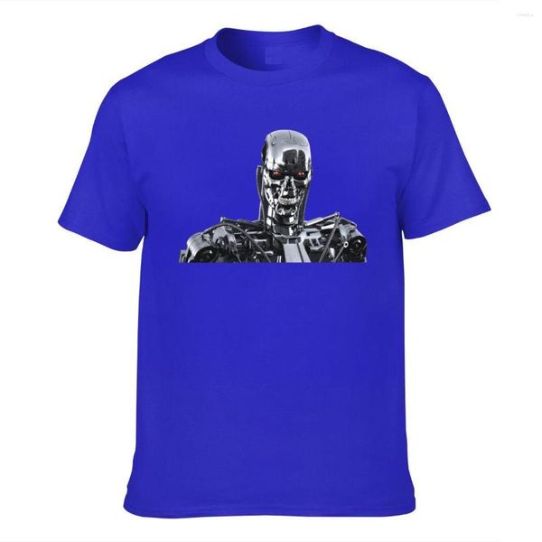 Мужские рубашки T 1984 Los Angeles Terminator Blue Man Рубашка футболка мужская мужская дизайнерская одежда мода