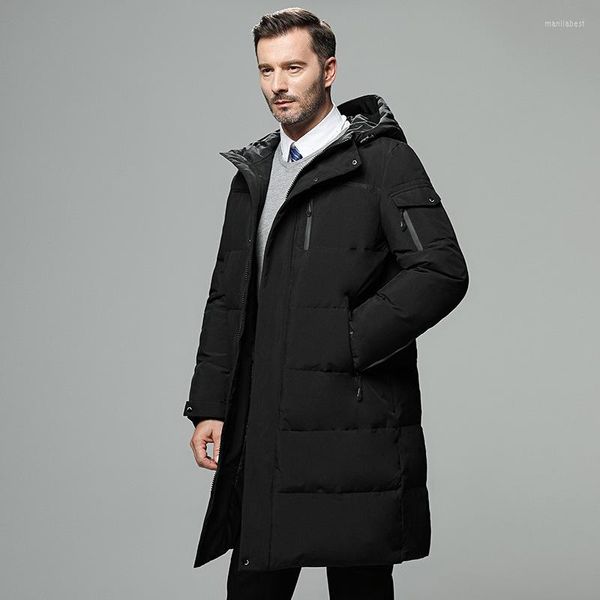 Herren Daunenjacke Winter mittleren und hohen Alters Vater warmer Mantel mit Kapuze männlicher Mann