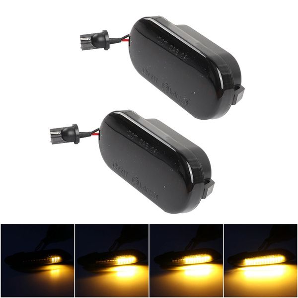 2PCS CAR LED Dinâmico marcador lateral Turn Signal Light Sequencial Blinker Fender Light Mk3mk5Passat