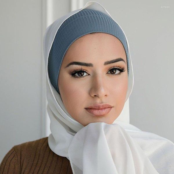 Ethnische Kleidung, muslimische Mode, Untertuch, Turban-Kappe, dehnbar, gerippt, innen, Hijab-Kappen, weiblich, islamische Unterschal, Schlauch, Kopftuch, Motorhaube