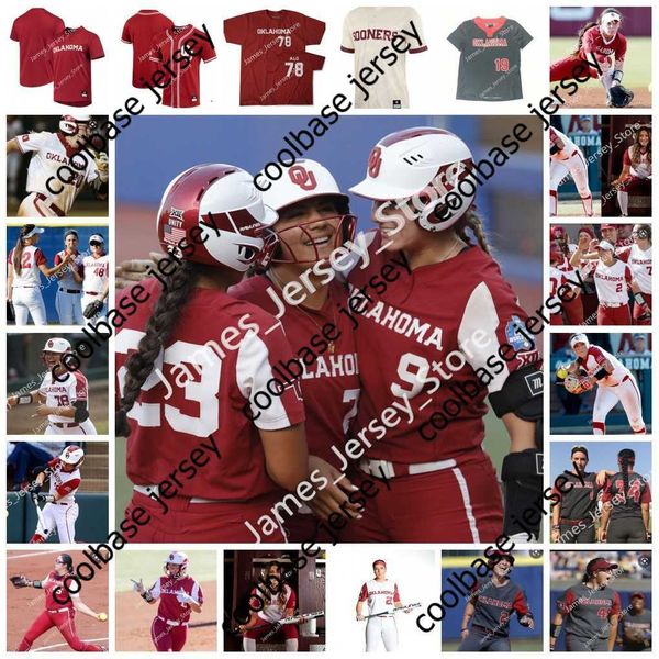 2022 NCAA Stitched Oklahoma Sooners softball Baseball Jersey OU 88 EMMY GUTHRIE 98 JORDY BAHL 1 KINSEY KOELTZOW 4 SHANNON SAILE 6 PAIGE