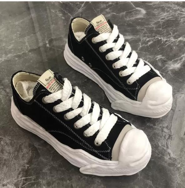 С коробкой High Street Mmy толстые нижние ботинки Mihara Men Sneakers Crinkers Crase-Up Yasuhiro Casual Shoes Women's Women's 35-42