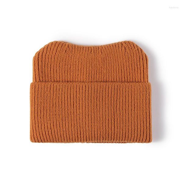 Berets Großhandel Schädel Mützen für Mann Frau Brief Solid Acrylhut Winter warmer tragbarer Outdoor -Designer Designer Bonnets