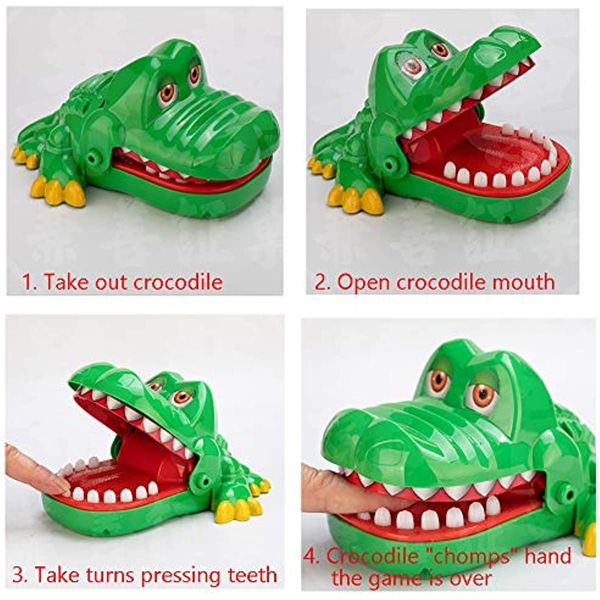 Novidade jogo de brinquedos para dentes de crocodilo para crianças mordendo jogos de dentista brinquedo engraçado