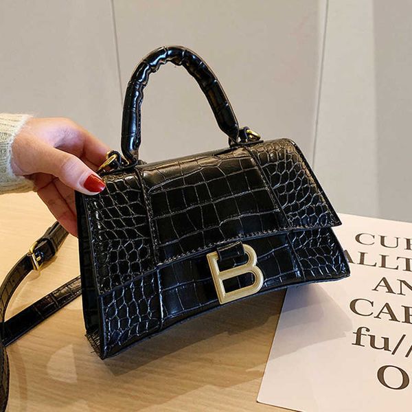 Versione della borsa da donna Nuova borsa a tracolla del braccio trasversale BASSE CROCODILE BASSO