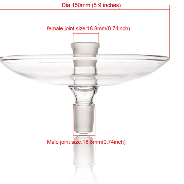 Vini da vino 1pc 18mm diala-femmina e collega maschile di cenere di vetro per giardino shisha chicha narguile