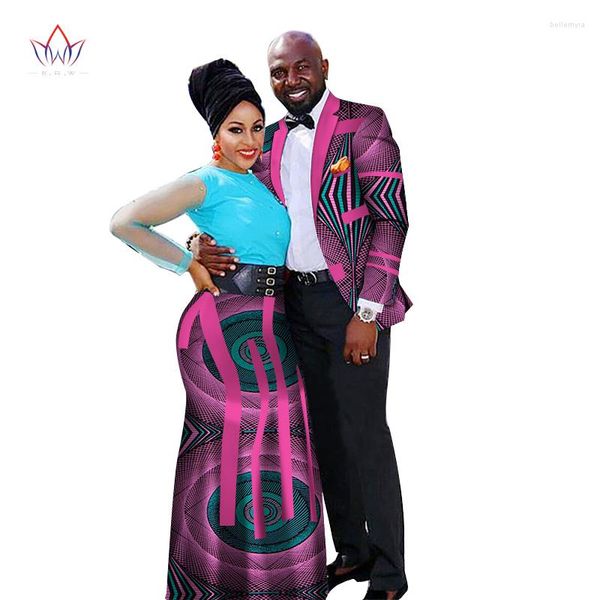 Ethnische Kleidung Mode Afrikanisches Paar Hochzeit Dashiki Frauen Rock Männer Hemd Für Liebhaber Casual Lose Traditionelle WYQ66