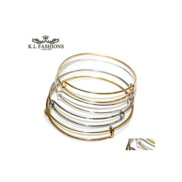 Bangle Fashion Sier Gold Wire Bracelet для DIY Beading Small Charm Расши чтобы