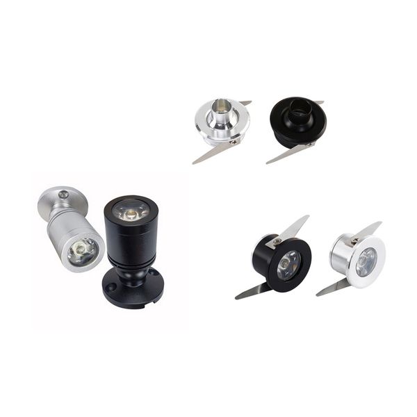 Mini-LED-Spot-Licht-Kits, Schrank-Puck-Strahler, Downlight für Küchen-Display, Theke, Schmuck, Schrank, Schrank, Vitrine, 1 Watt, Crestech168