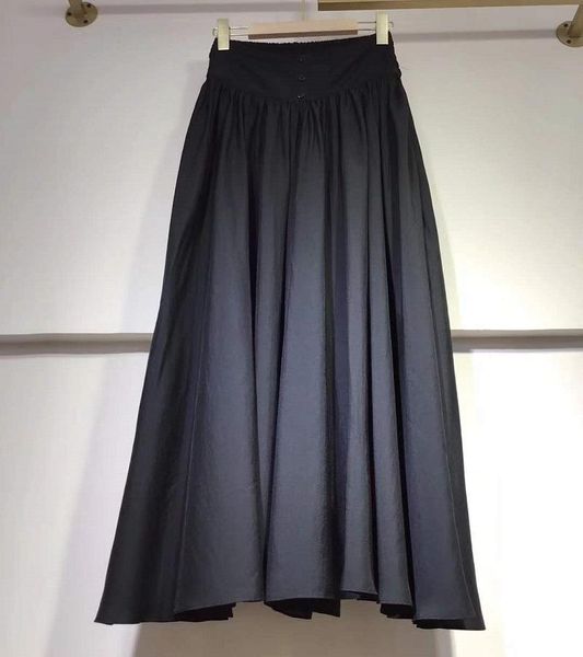 Röcke Top -Qualität 2023 Sommer Pant Women High Taille Button Deco in voller Länge Weitbein Hosen Ladies Casual Hosen Rock XL
