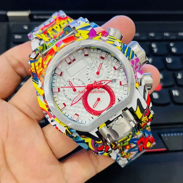 Imbattuto Bolt Zeus Orologio da uomo Cronografo luminoso in acciaio inossidabile Orologi di lusso Invicto Masculino per Dropshipping