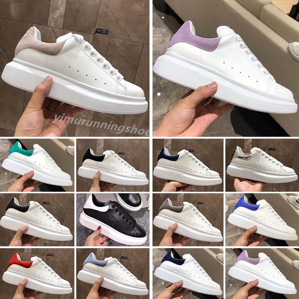 Designer Scarpe da donna in pelle con lacci da uomo Fashion Platform Sneakers oversize Bianco Nero da uomo da donna in velluto di lusso in pelle scamosciata Scarpe casual Chaussures de Espadrilles Y6