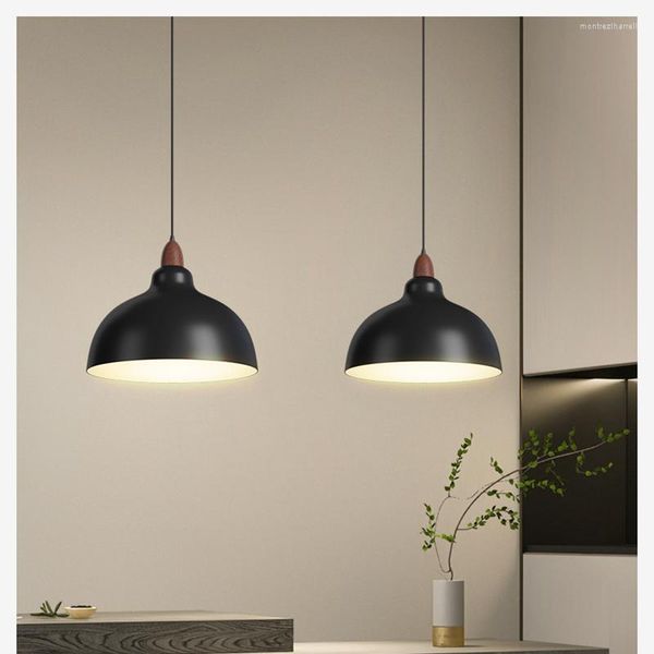 Lâmpadas pendentes modernas de teto pendurado em alumínio E27 Luzes de jantar Mesa de cabeceira de cozinha iluminação de decoração